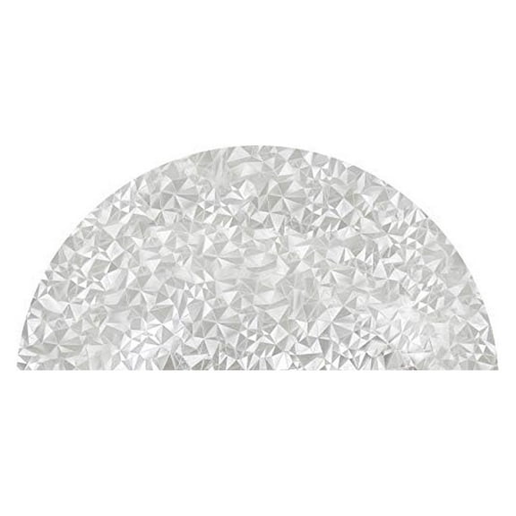 Precut Modern Mosaic Arched Window Film Shade, Self Adhesive Static Cling, 37 inches Diameter