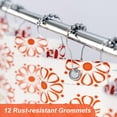thumbnail image 4 of Floral Shower Curtain, Boho Cloth Shower Curtain Sets with 12 Shower Curtain Hooks, Colorful Luxury Fabric Shower Curtains for Bathroom Decor, Washable Cute Fall Shower Curtain, 72 "x72, 4 of 6