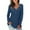 Blue(New), variant on PNTUTB Long Sleeve Loose Shirt for Women Solid Color Fashion V Neck Causal Comfortable Tops