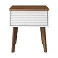 thumbnail image 6 of Nightstand Side End Table, Wood, Brown Walnut White, Modern Contemporary Urban Design, Bedroom Master Guest Suite Living Room, 6 of 7