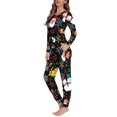 thumbnail image 3 of Renewold Family Women Pajama Pants Set Bottoms Size 2XL Christmas Nighwear PJ for Sleepling and Lounge Wear 2 Pieces Colorful Snowflake Snowman Sleepwear, 3 of 5
