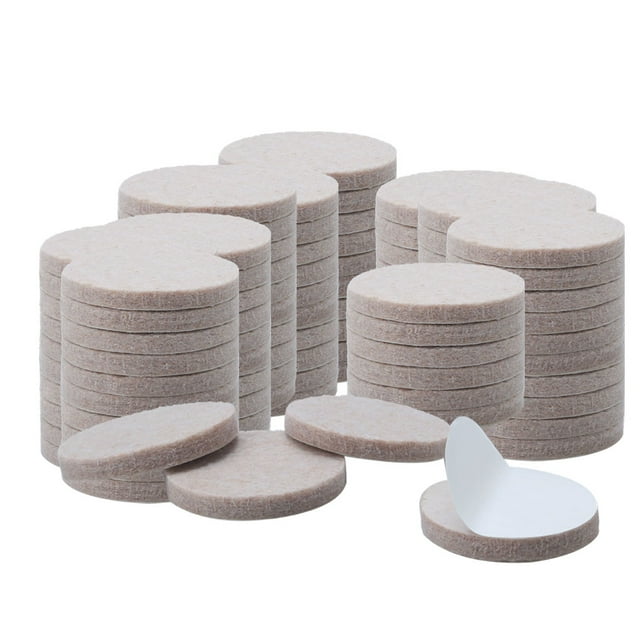 Unique Bargains Felt Furniture Pad Round 7/8' Self Adhesive Anti-scratch Table Protector 100pcs