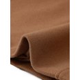 thumbnail image 5 of INSPIRE CHIC Double Breasted Pea Coat for Women Stand Collar Mid Long Trench Outwear Winter Coat with Belt S Dark Brown, 5 of 6