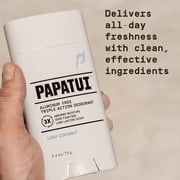 Papatui Triple Action Complex Mens Aluminum Free Deodorant, Lush Coconut, 2.6 oz