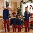 thumbnail image 4 of Christmas Family Pajamas Matching Set Solid Long Sleeve Top Pants Sleepwear, 4 of 8