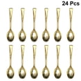 thumbnail image 5 of Stri 24PCS Plastic Disposable Golden Mini Spoon Set Plastic Imitate Metal Flatware for Barbecue Party Picnic, 5 of 6