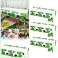 thumbnail image 2 of DJN Table Cloth 3 Pack 108*180cm Football Party Disposable Tablecloths White Soccer Football Print Tablecloth Rectangle Table Cloths Party For Sport Dinner Public Viewings Holiday, 2 of 8