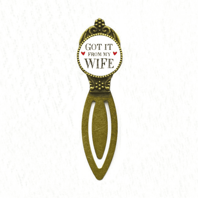 Marque-Page Rétro de Bureau "Got It From My Wife" pour Cadeau de la Saint-Valentin