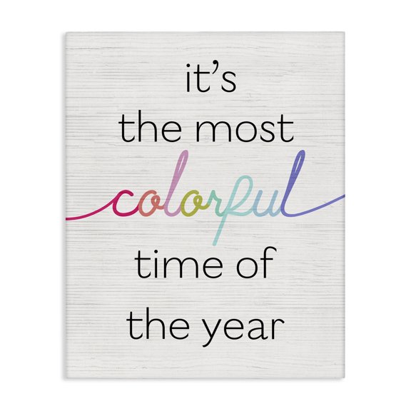 Stupell Industries Rustic Lodge Most Colorful Time Whimsical Holiday Canvas Art, 16 x 20, by Lil' Rue
