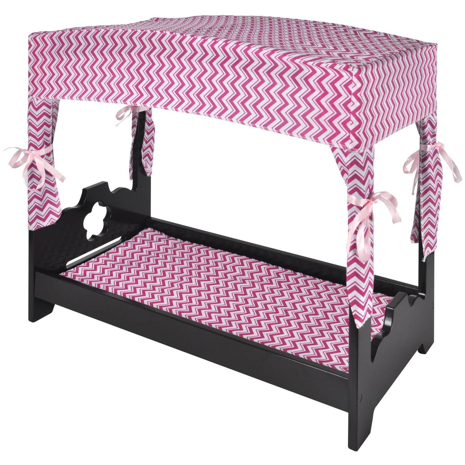 Kids Canopy Doll Bed by Naomi HomeFinish Espresso, Wood, Polyester