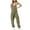Green2, variant on Diufon Womens Sleeveless Rompers V Neck Bodysuits Solid Color Tapered Pants Playsuits with Pockets