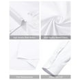 thumbnail image 4 of sogami Mens Long Sleeve Stretch Dress Shirts Wrinkle-Free Solid Button Down Shirts, 4 of 8