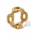 thumbnail image 2 of PalmBeach Jewelry Yellow Gold Ion-Plated Stainless Steel Chain Link Ring, 2 of 5