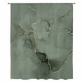 thumbnail image 2 of Sage Green Marble Sheer Curtains 45 Inches Long, Modern Abstract Art Ink Painting Light Filering Curtains, Breathable Simi Curtain Privacy Drapes for Kitchen Bathroom Small Window Treatment, 2 of 9