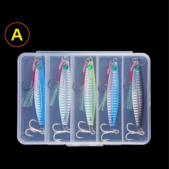 5pcs/box Japen Metal Cast Jig Spoon Fishing Lure 7g-40g Sea Boat Shore Long Casting Slow Jigging Sea Fishing Lures Trout A 7g