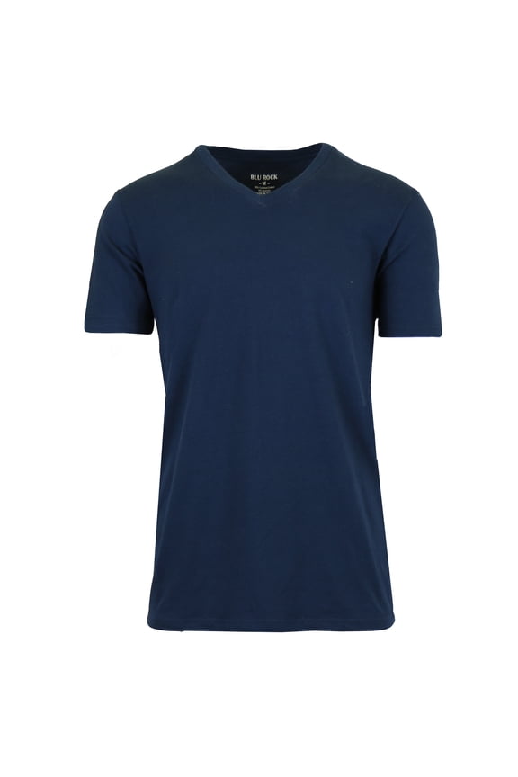 Men's Short Sleeve V-Neck Cotton Stretch Tee