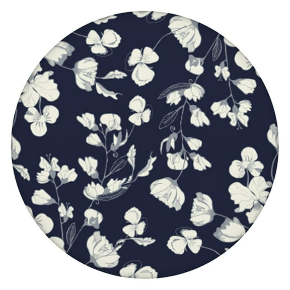 Round Fitted Tablecloth with Elastic Edges Fits 45"-52" Round Tables Pioneer Colorful Floral Waterproof Table Cover Washable Indoor and Outdoor for Party Kitchen Dinner Banquet Patio Picnic