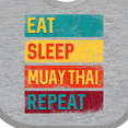 thumbnail image 4 of Inktastic Eat Sleep Muay Thai Repeat Boys or Girls Baby Bib, 4 of 4