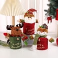 thumbnail image 4 of Christmas Candy Jar Cloth Snowman Santa Claus Reindeer Doll Berry Cookie Tins Canister Chocolate Treats Box Jewelry Storage Box with Lids for Xmas Holiday New Year Desktop Decor, 4 of 5
