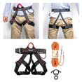 thumbnail image 1 of Arnés de seguridad de cintura con protección de cuerda de escalada en roca para de rappel 50 a 120cm, 1 of 8