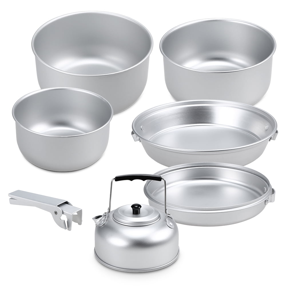 Portable Outdoor Camping Cookware Set Lightweight Anodized Aluminum