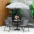 thumbnail image 2 of Patio Dining Set for 4 with Gray Furniture / Enjoy Outdoor Activities Freely, 2 of 5