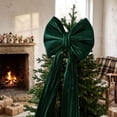 thumbnail image 6 of Sahpxhe Thick Velvet Large Christmas Bow Decorations with 180cm Streamers for Xmas Tree Doorway Fireplace Holiday Decor, 6 of 7