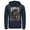 Navy Blue, variant on Men's Justice League Hero Artistic Poster Pull Over Hoodie Black X Large