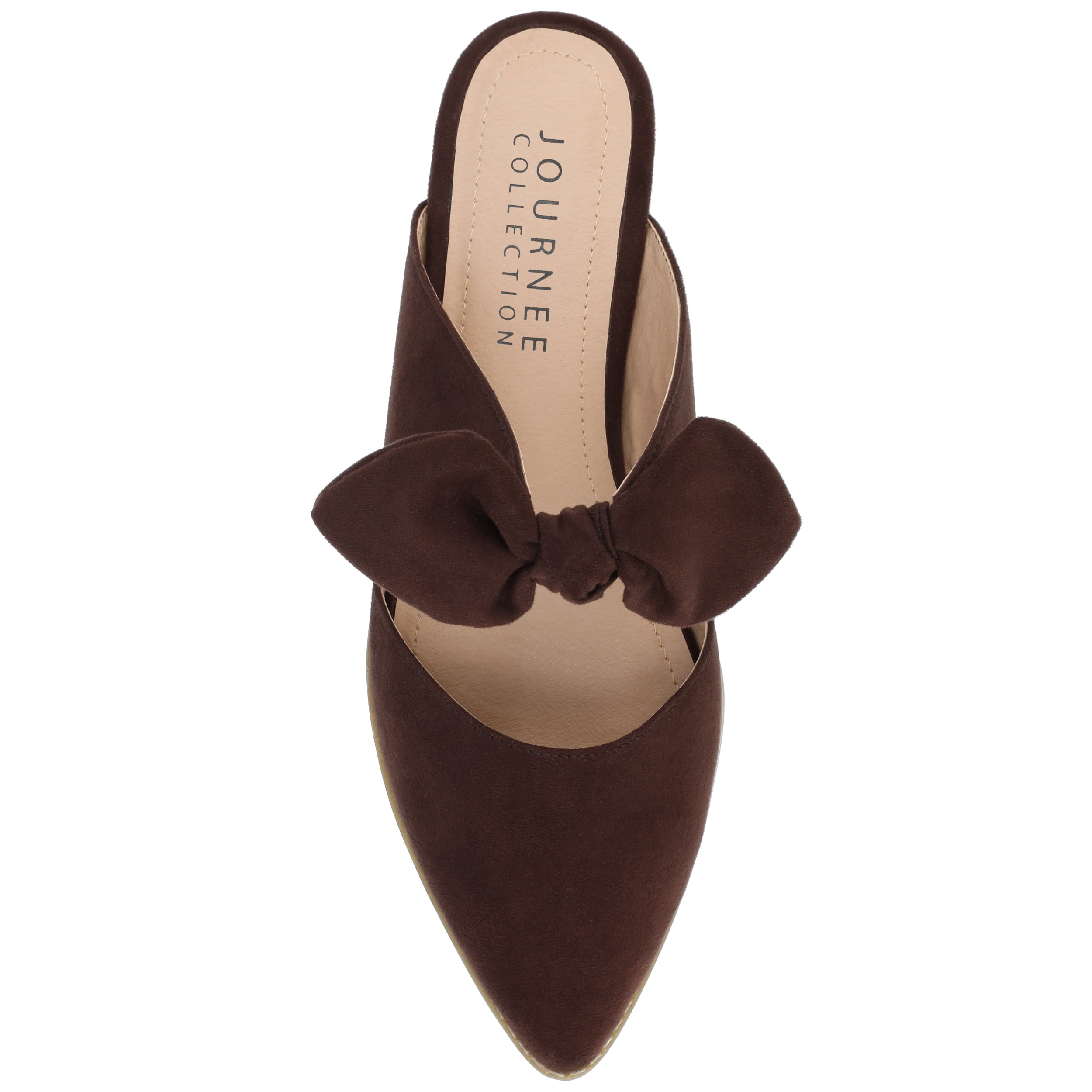 Journee Womens Telulah Narrow Width Slip On Pointed Toe Mule Flats