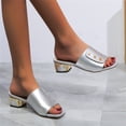 thumbnail image 4 of Zapatos de mujer de tacón medio, sandalias de mujer de tacón grueso a la moda y versátiles, ropa exterior, sandalias y zapatillas de boca de pez Wmkox8yii hj789, 4 of 5