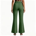 thumbnail image 5 of Resicozy High Waisted Straight Leg Suit Pants for Women Business Casual Office Dress Flare Trousers with Pockets Army Green S, 5 of 7