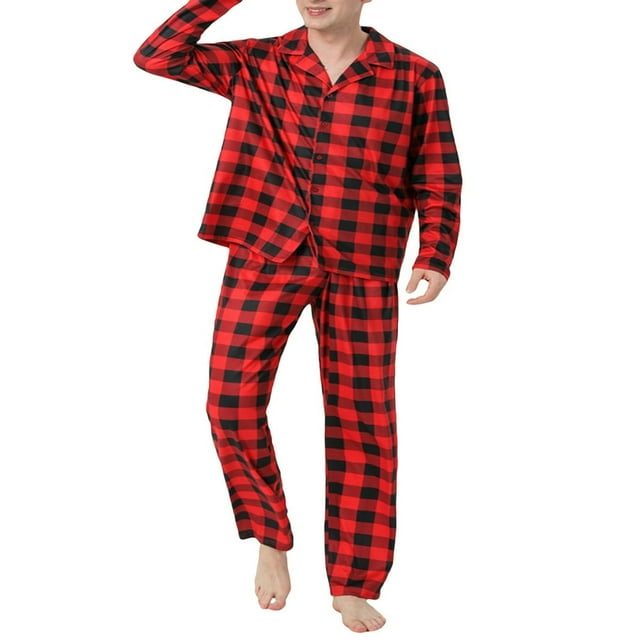 Tenues Assorties de Noël pour la Famille Pyjamas à Carreaux