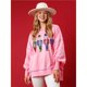 thumbnail image 3 of Sudadera con Lentejuelas de Cascanueces para Mujer, Sudadera Holgada Navideña de Larga con Cuello Redondo Rosa L, 3 of 6