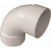 IPEX 414163BC Sewer Long Turn Sweep Pipe Elbow, 3 in, Hub, 90 deg Angle, PVC, White