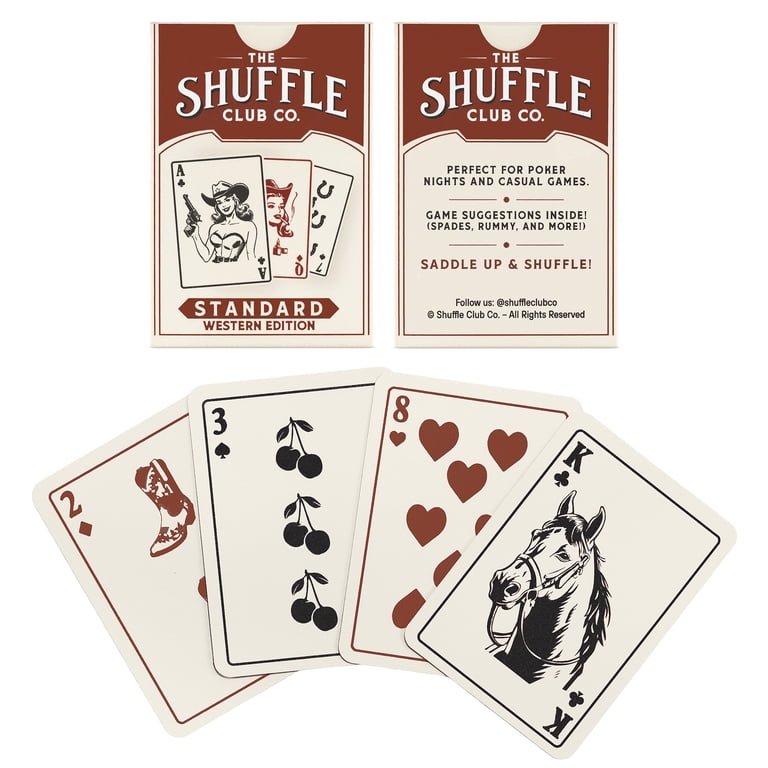 Western Playing Cards – Vintage Cowboy Deck with Custom Artwork