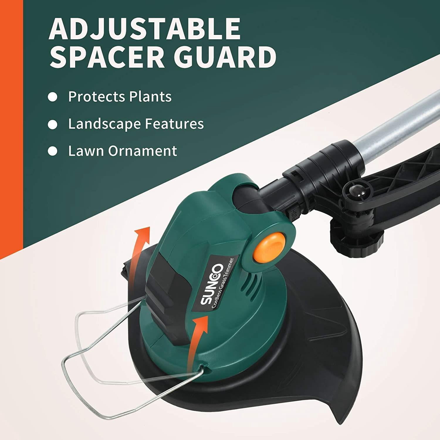 UBesGoo Cordless String Trimmers, 2 in 1 Cordless Trimmer Edger, Battery & Charger Included, 12 Inch