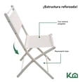 thumbnail image 4 of Juego De Comedor 2 Sillas y Mesa de Vidrio Mueble Exterior Kingshouse
 beige, 4 of 8
