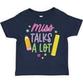 thumbnail image 3 of Inktastic Back to School Miss Talks a Lot Girls Toddler T-Shirt, 3 of 5