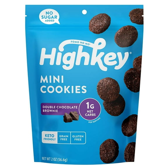 Highkey Keto Mini Cookies Double Chocolate Brownie 2 oz