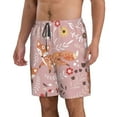 thumbnail image 2 of Kll Beautiful Fox Men'S Casual Summer Beach Shorts Hawaiian Shorts With Pockets-Medium, 2 of 9