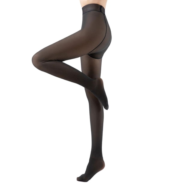 Sonducket Leggings cálidos para mujer cómodos y suaves que enfatizan las curvas elegantes Medias de terciopelo para mujer Prendas para la parte inferior del cuerpo negro 220g【80-140】