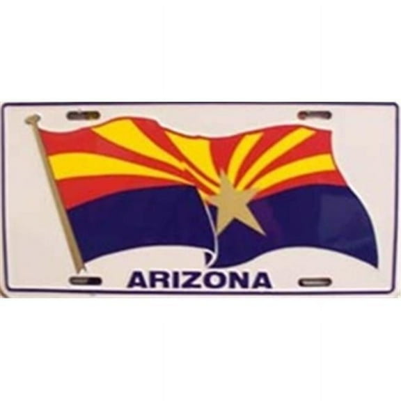 LP-1249 Arizona Waving Flag License Plate- 355