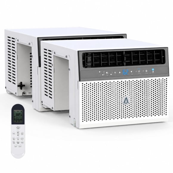 Window AC – 8000 BTU U-Shaped Inverter – Ultra Quiet – Smart WiFi & Voice Control – Energy Saving – Washable Filter – Remote – Easy Install – Cools 450 Sq.Ft – 2-Pack