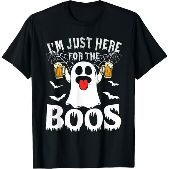 I'm Just Here for The Boos Funny Halloween Ghost Men Women T-Shirt