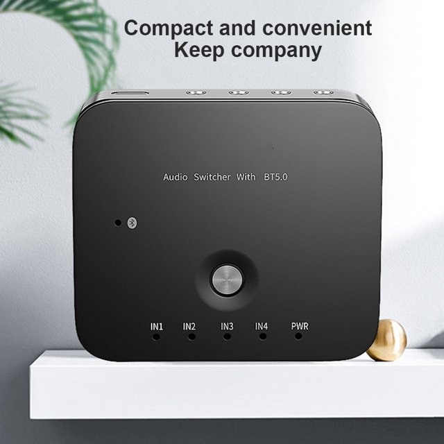 Adaptateur Audio 3,5 mm Commutateur Ordinateur Portable Tablette Télécommande Compatible Bluetooth Cinéma Maison Récepteur de Diffusion de Musique Boîte de Commutation Convertisseur Fournitures Multimédias