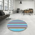 thumbnail image 4 of Ahgly Company Machine Washable Indoor Square Transitional French Lilac Purple Area Rugs, 7' Square, 4 of 7