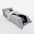 thumbnail image 3 of Occult Duvet Cover Set, Vintage Mystical Egyptian Cat Sphinx Eastern Design Artwork Print, Bedding Set with Shams and Fitted Sheet, 3 Sizes, by Ambesonne, 3 of 3
