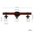 thumbnail image 4 of Kingston 3-Light Vanity Light, Dark Faux Wood - one size, 4 of 5