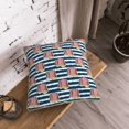thumbnail image 5 of KLL Popcorn On Blue Lines Decorative Throw Pillow Covers Velvet Soft for Couch Sofa Bedroom Living Room Outdoor (No pillow core)- 20"x20", 5 of 5