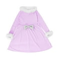thumbnail image 3 of Cethrio Girls Christmas Dresses, Long Sleeve Dancing Party A-Line Princess Dresses Purple Size 7-8, 3 of 4